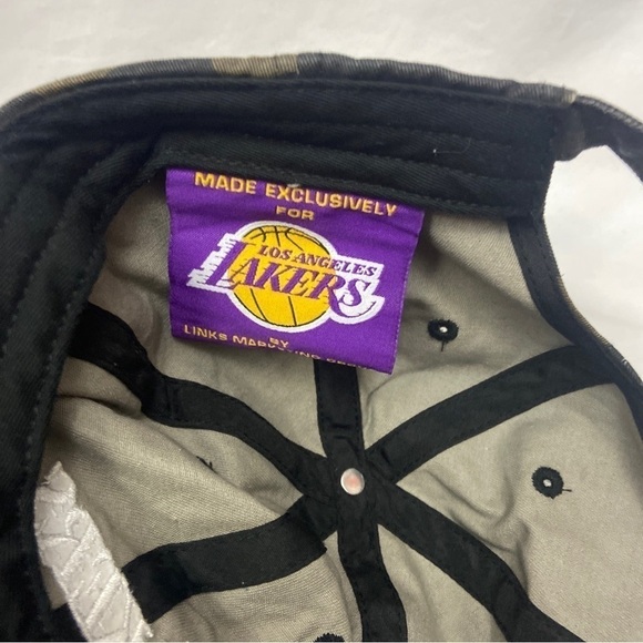 Los Angeles Lakers NBA Promo Army Fatigue Dad Strapback Hat - Picture 9 of 10